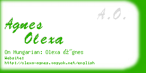 agnes olexa business card